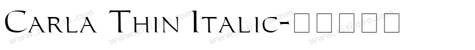 Carla Thin Italic字体转换